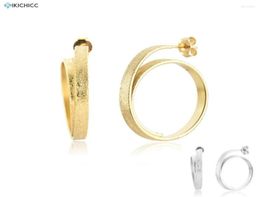 Hoop Earrings KIKICHICC 925 Sterling Silver Gold Circle Piercing 25mm Pendiente Clips 2022 Women Wedding Luxury Jewellery Fashion Lo9290658