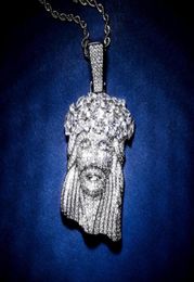 Iced Out Pendant Necklace High Quality Large Jesus Pendant Gold Silver Necklace Mens Hip Hop Necklace Jewelry8916422