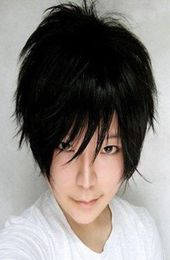 100 Brand New High Quality Fashion Picture full lace wigsgtgtcharming Orihara Izaya Cosplay Short Black hair Wig wigs for wom7608975