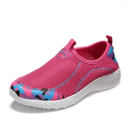 Fitness Shoes Mesh Outdoor Casual Summer Breathable Running Light Slip On Flat Comfortable Women Sneakers Female Zapatillas Mujer