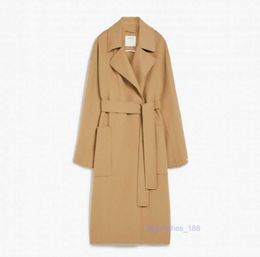 Luxury Coat Cashmere Coat Designer Coat Womens Wool Blend Coat Sportmaxs 2024 Spring/Summer New Product Sheep Hair Bathrobe Style Coat