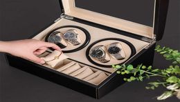 Watch Boxes Cases 6 h4 High Quality Black Winders For Automatic es Jewelry Display Box Winding Remontoir Mover winder J220825233q4568049