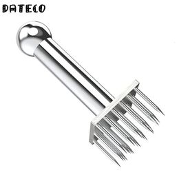 Stainless Steel Meat Needles Hammer Pounders Wooden Handle Profession Tenderizer For Beef Tender Steak Kitchen Tools 240407