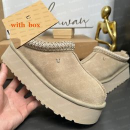 Con box womens tazz pantofole tasman pelliccia di pelliccia classica seme di senape Ultra mini piattaforma stivale les petites in cambio in cambio lana inverno stivaletti di design inverno taglia 35-44