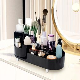 Storage Boxes 360 Rotating Makeup Organiser Large Capacity Cosmetic Display Case Desktop Box For Brushes Eyeliner Skincare