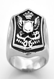 Fanssteel STAINLESS STEEL MENS women Jewellery PUNK RING Guardian Angel Wings Princess Crown Shield Sign RING GIFT FOR BROTHERS FSR09290983