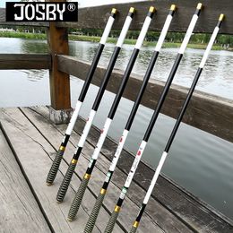 JOSBY Carp Telescopic Fishing Rod Carbon Fibre Feeder Ultralight Portable For Freshwater Stream Pole 2.73.64.55.46.37.2M 240416