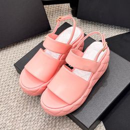 Summer Sweet Wedges Sandals Women Shoes Slingback Peep Toe Platform Shoes Female Party Sandales