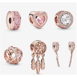 Silver S925 Sterling Sier Jewelry Diy Beads Fits European Original Bracelets Style Rose Gold Women Braceletcollier Charm Drop Delivery Otvo8