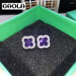 Stud Earrings GAOLA 2024 Fashion Flower CZ Gold Colour Jewellery Gift For Woman Party Wedding GLE3940Y