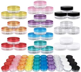 Wax Container Plastic Box 3g5g Round Bottom Cream Box Small Sample Bottle Cosmetic Packaging Box Bottle KHA3239396246