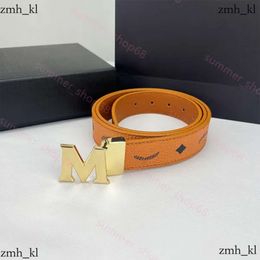 Mcm1688 Belt Classical Belts for Women Designer Men Belt Fashion Business Casual Belt Wholesale Brown Black Mens Waistband Womens Metal Buckle Leather Metallic 946