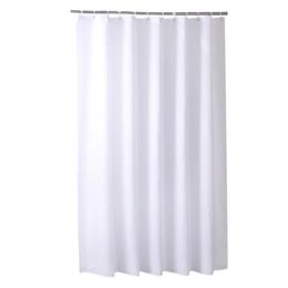 White Shower Curtains Waterproof Thick Solid Colour Bath Curtains for el Bathroom Bathtub Large Wide Bathing Cover with Hooks 240419