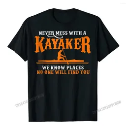 Men's Suits A1406 A Kayaker Funny Kayaking T-Shirt Tshirts Men Fashionable Design Top T-Shirts Cotton Tops Shirts Custom