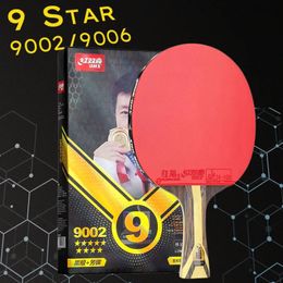 9 Star Table Tennis Racket Professional 5 Wood 2 ALC Offensive Ping Pong Racket with Hurricane Sticky Rubber 240323
