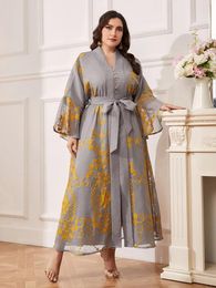 Ethnic Clothing Corban Eid Al Adha Muslim Women Abaya Arab Dubai Moroccan Caftan Party Evening Dresses Floral Embroidered Robe 2024 Islam