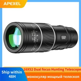 Telescopes APEXEL Powerful Monocular Telescope 16x52 Long range HD Spotting Scope Super Zoom Monocular Optical sight For Camping Fishing