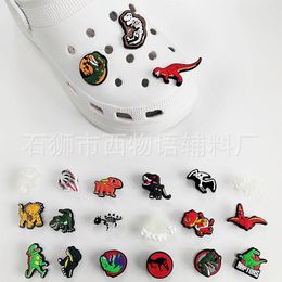 Anime charms wholesale childhood memories dinosaur animals funny gift cartoon charms shoe accessories pvc decoration buckle soft rubber clog charms