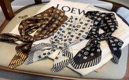 scarf designer scarf Mulberry Silk Scarfs for Women Lightweight Square Satin Head Wrap Medium Headband Shawl twilly Character Lett4425249