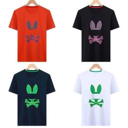 Psychological Bunny Shirt Summer Mens Tshirt Rabbit Print Short Sleeve Couple Tee Cotton Business T-shirt Psyco Tees 3xl 6mj7