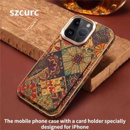 Cell Phone Cases Unleash Your Style with SZCURCs Dazzling Floral Cases Tailored for IPhone 15 Pro Max Having A Card Holder IPhone 14 Pro 13 C J240418