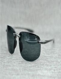 Brand Designer Mcy Jim 407 sunglasses High Quality Polarised Rimless lens men women driving Sunglasses with case9525550