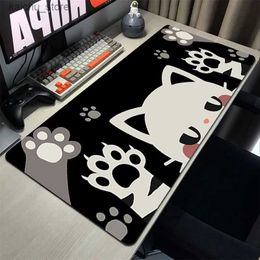 Mouse Pads Wrist Rests Pink Anime Mouse pad Cat Paw Pc Gamer Mousepad Cute Desk Mat washable Speed Large Gaming Mouse Mat Rubber Keyboard Desk pad Y240419