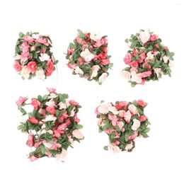 Decorative Flowers Artificial Flower Vine 45 Fake Roses Rose Silk Materials Easy Maintenance For Courtyard Party