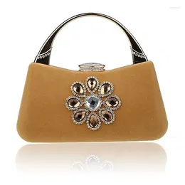 Evening Bags High Quality Apricot Lady Banquet Handbag Clutch Party Bridal Bag Women With Shoulder Chain Makeup Bolso F988A