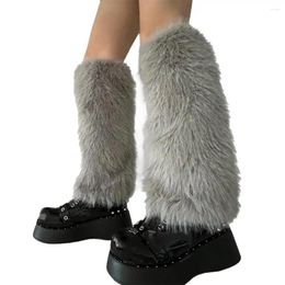 Women Socks Warm Leg Women's Faux Fur Knee-length Warmers Cute Boot Covers For Fashionable Hipster Lady Stylish