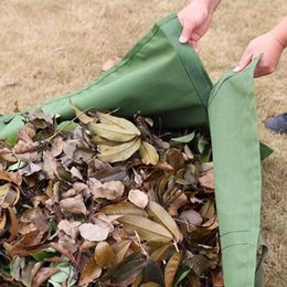 Storage Bags Leaf Bag Portable Waterproof Handle Oxford Cloth Garden Leaves Trash Pouch Outdoor Supplies