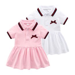 Neugeborene Mädchen Kleider süße Bowknot -Sommermädchen -Kleidung Kleid Kleid Baumwollkind Kleinkind Girls Kleidung