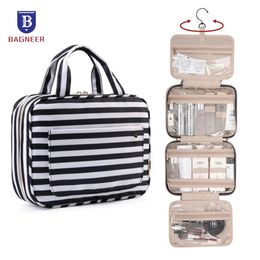 Foldable Travel Organiser Hanging Toiletry Makeup Bag Women Cosmetic Make Up Storage Waterproof Beauty Pouch Men Bathroom Case 240418