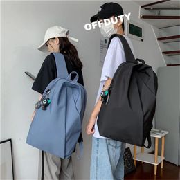 Backpack Large Capacity Student School Bag Women's Men's Fashion Waterproof For Travelling Camping Solid Colour Simplicity Korean