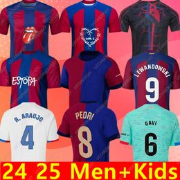 23 24 25 Pedri Gavi Fußballtrikot Lewandowski FC Ferran Camiseta de Fußballhemd Auba Joao Cancelo F. de Jong 2023 2024 2025 Ansu Fati Football Joao Felix Männer Kinder Kinder