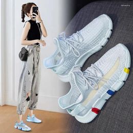 Fitness Shoes All-match Coconut Flying Woven Sneakers Female Summer Lightweight Running Student Board