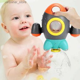 Sand Play Water Fun Baby Rocket Spinning Fountains Bathroom Toys Children Octopus Bathtubs Shower Bath Toy Water Spray Bathroom Set Baby Toys L416