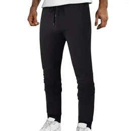 Men's Pants Hiphop Men Casual Comfy Drawstring Solid Workout Skinny Straight Man Trousers Y2k Clothes With Pocket Gym Work Pantalones