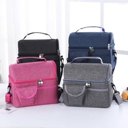 Storage Bags Large Capacity Waterproof Lunch Bag Reusable Insulated Thermal Men Women Multifunctional Cooler And Warm Keeping Box