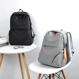 Backpacks Men Double Shoulder Backpack Korean Fashion Casual Business Laptop Backpack Large Capacity Waterproof Travel Backpack Schoolbag
