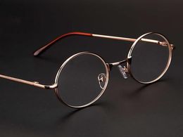 10 15 20 25 30 35 40 Retro Metal Round Reading Glasses Finished Diopter Unisex Presbyopia Women Men Sunglasses7417187