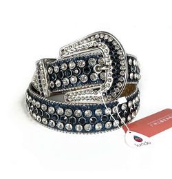 Fashion Crystal Belt Adjustable Length Diamond Buckle Chic Western Cowboy Style Rhinestone Belts For Girls Men Decorative3658039