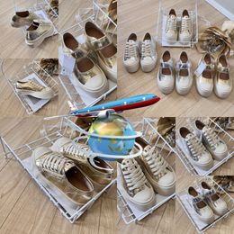 2024 Casual Shoes Designer Shoes Womens Platform Trainers Sneakers Gold Silver lace up Velcro size 36-40 Classic Comfortable GAI golden white