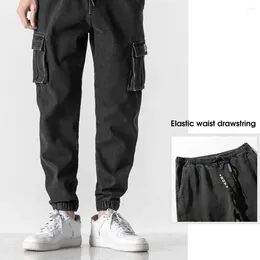 Jeans maschili magri elasticosi estate autunno allacciato pantaloni in denim