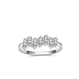 Cluster Rings Light Luxury S925 Women's Minimalist And Fashionable Index Finger Irregular Sugar Sterling Silver Ring