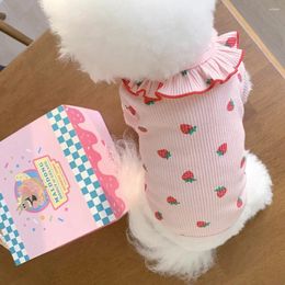 Dog Apparel Puppy Clothes Spring Autumn Cute Desinger Sweater Cat Fashion Cartoon Pyjamas Small Sweet Shirt Poodle Yorkshire Pomeranian