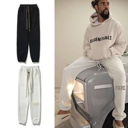 Flash Shipment FEARFGOD Season 7 FG7C Main Line Flocking Drawstring Guard Pants High Street Trendy Brand FOG Tight Leggings for Men