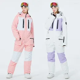 Skiing Jackets Winter One-Piece Ski Suit Women Overalls Outdoor Snowboard Jacket Men Warm Seit Jumpsuits Windproof Waterproof Clothing