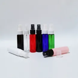 Storage Bottles 100pcs 30ml Perfume Spray Liquid Packaging Container 1OZ Travel Plastic Bottle With Mist Pump More Colors