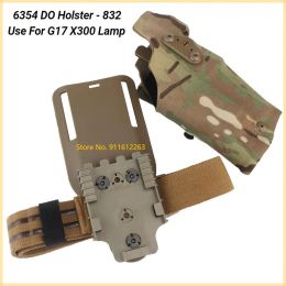 Packs 6354do Tactical Pistol Holster for Glock 17/19 with X300/x300u Flashlight Airsoft Universal Holsters Hunting Bags Holsters